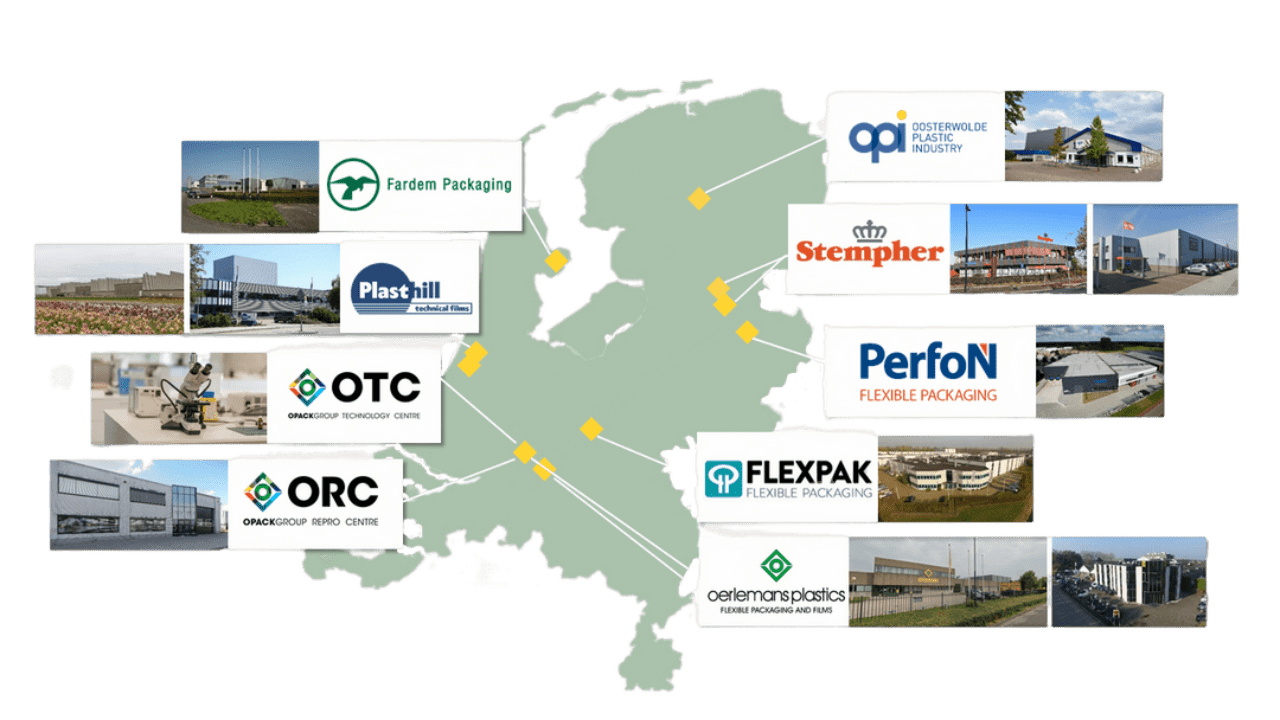 graphic vrijstaand OPACKGROUP locaties in Nederland 2023