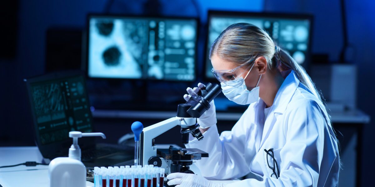 Woman in laboratory