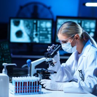 Woman in laboratory