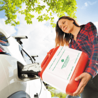 jerrycan stretch sleeve auto vrouw Oerlemans Plastics
